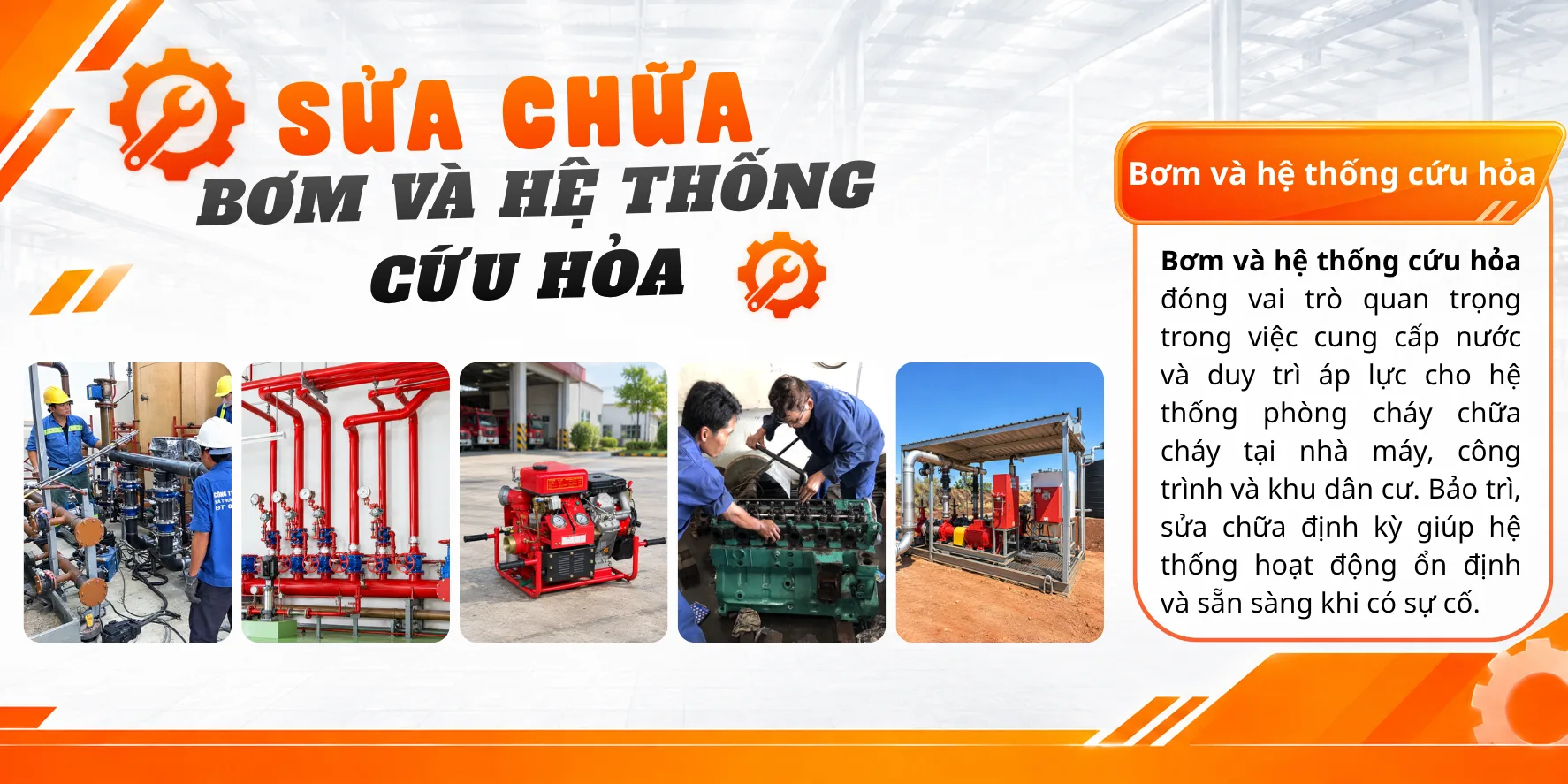 Sửa chữa bơm v&agrave; Hệ thống cứu hỏa