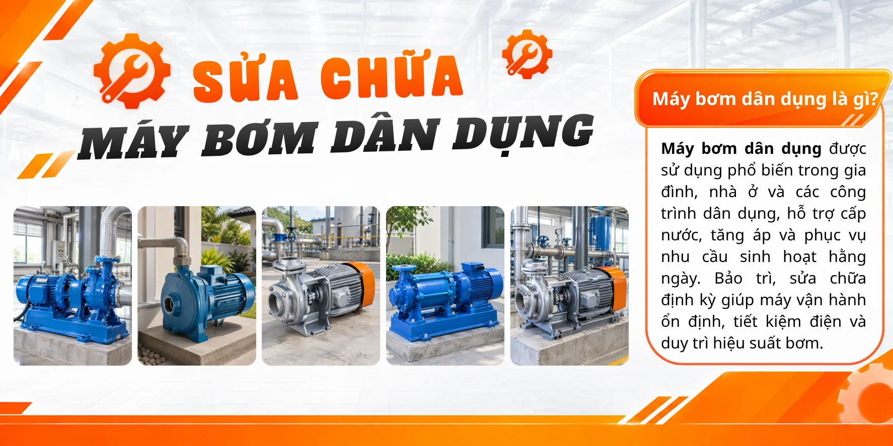 Sửa chữa m&aacute;y bơm d&acirc;n dụng