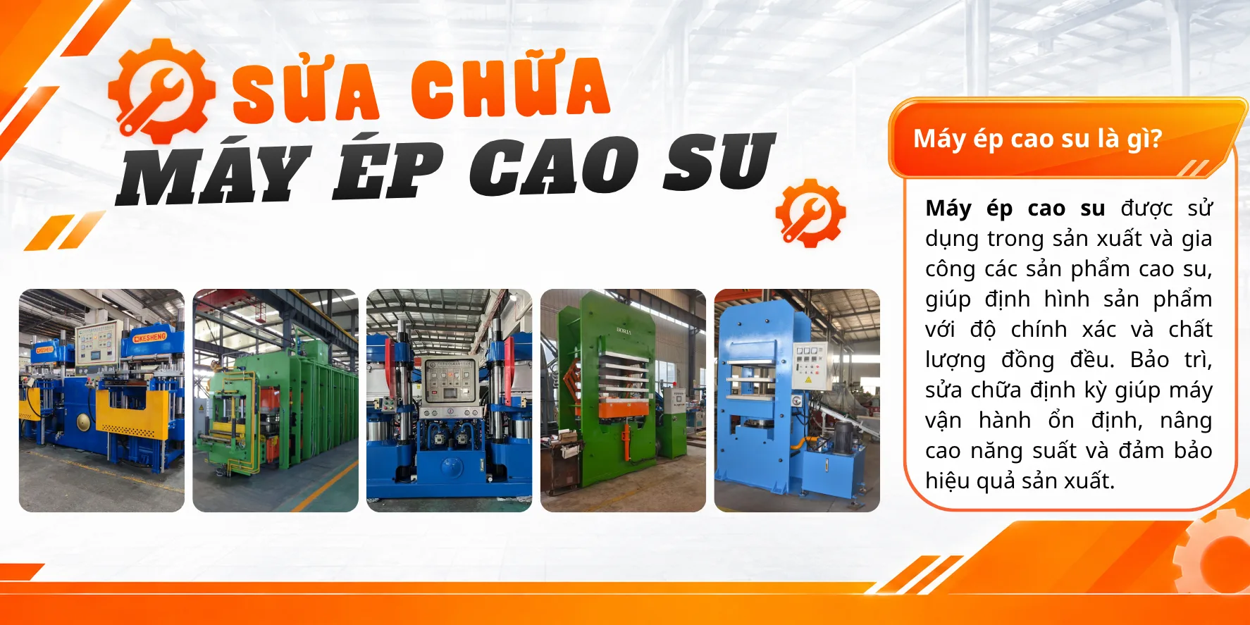 Sửa chữa m&aacute;y &eacute;p cao su 