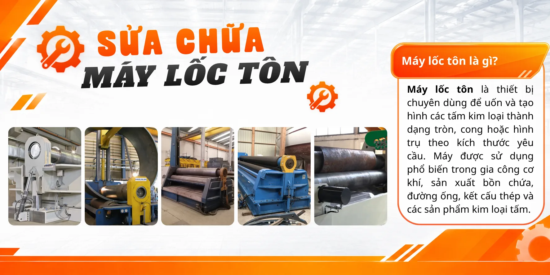 Sửa chữa m&aacute;y lốc t&ocirc;n 