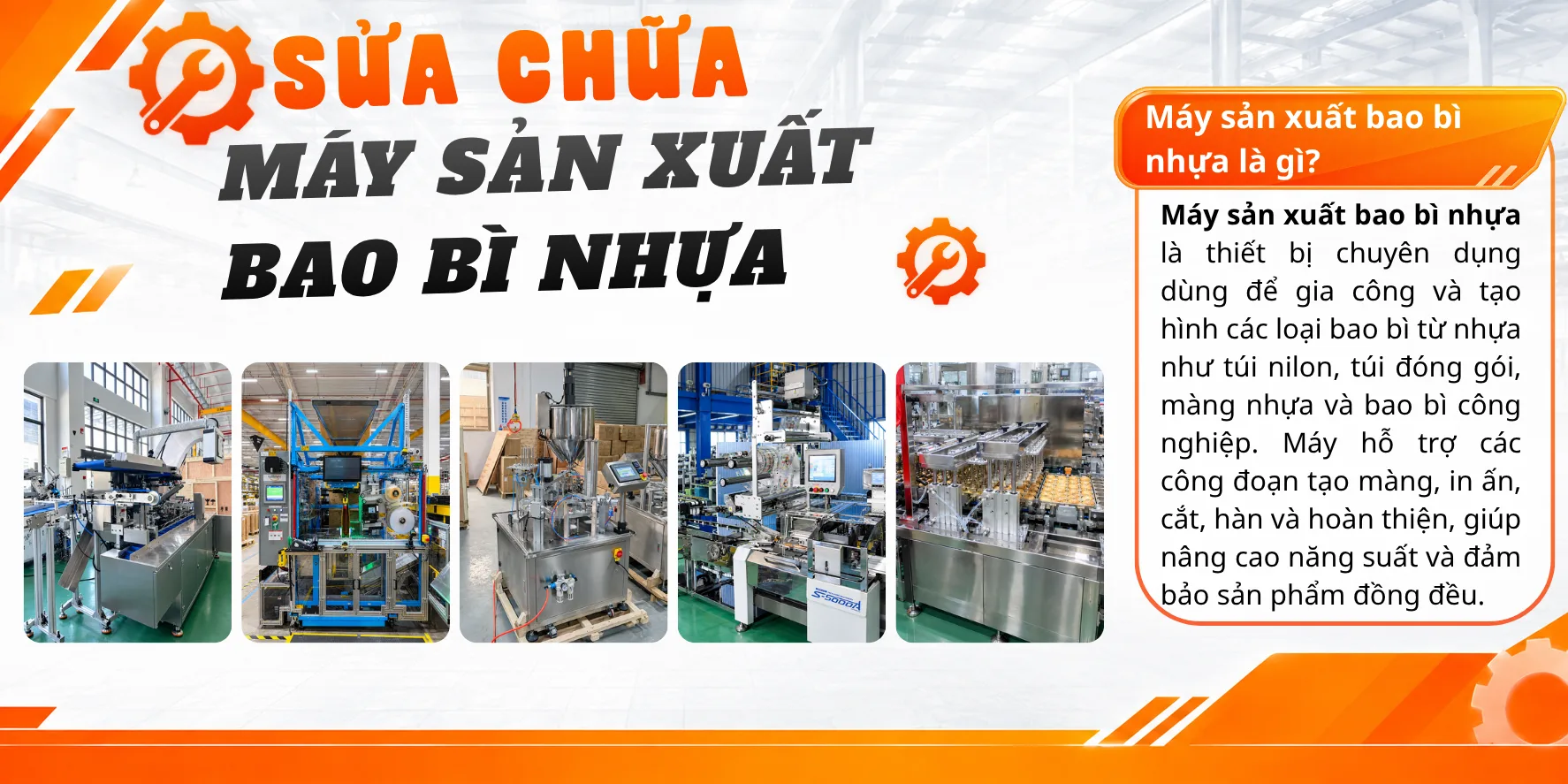 Sửa chữa m&aacute;y sản xuất bao b&igrave; nhựa