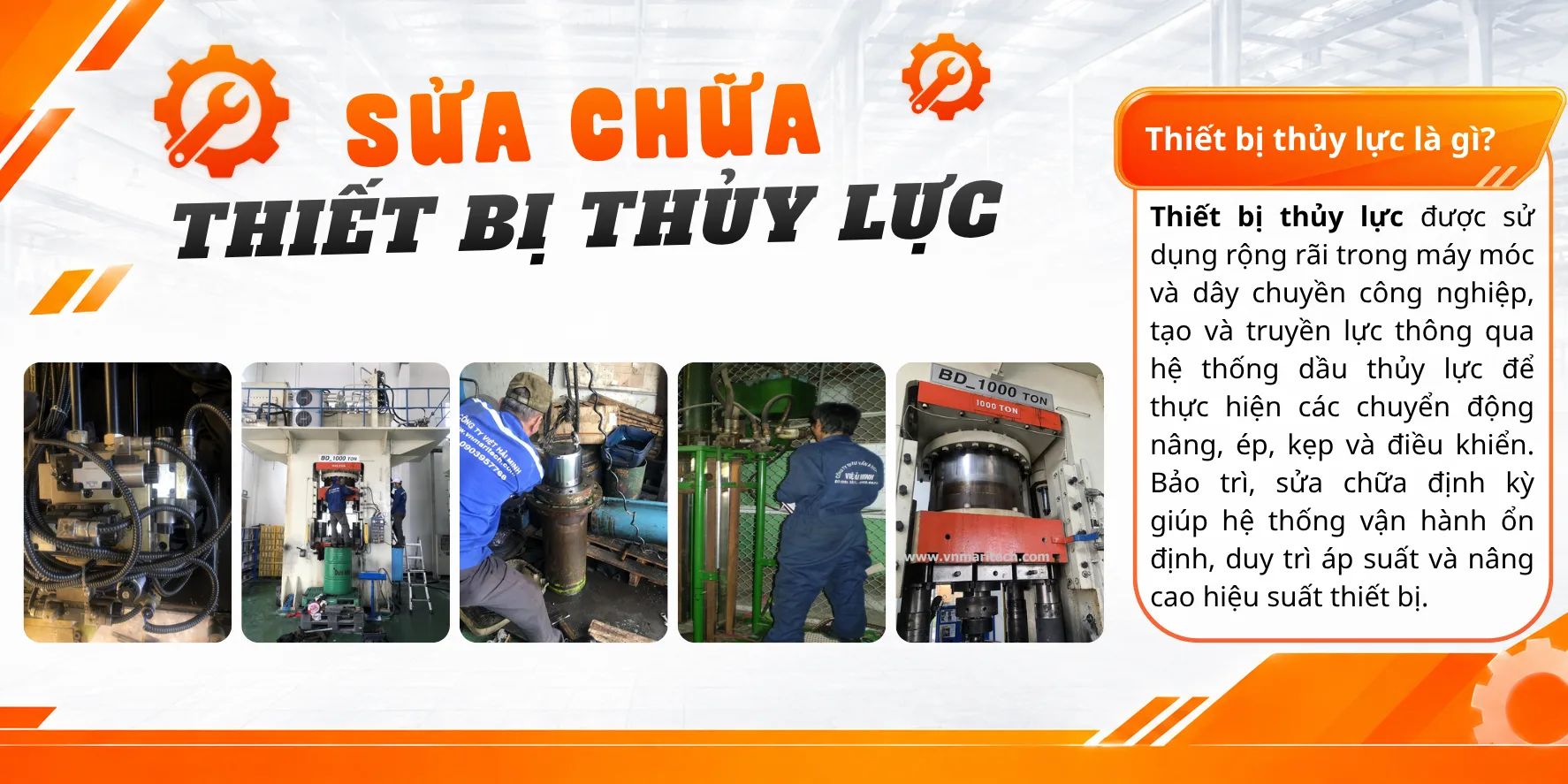 Sửa chữa thiết bị thủy lực 
