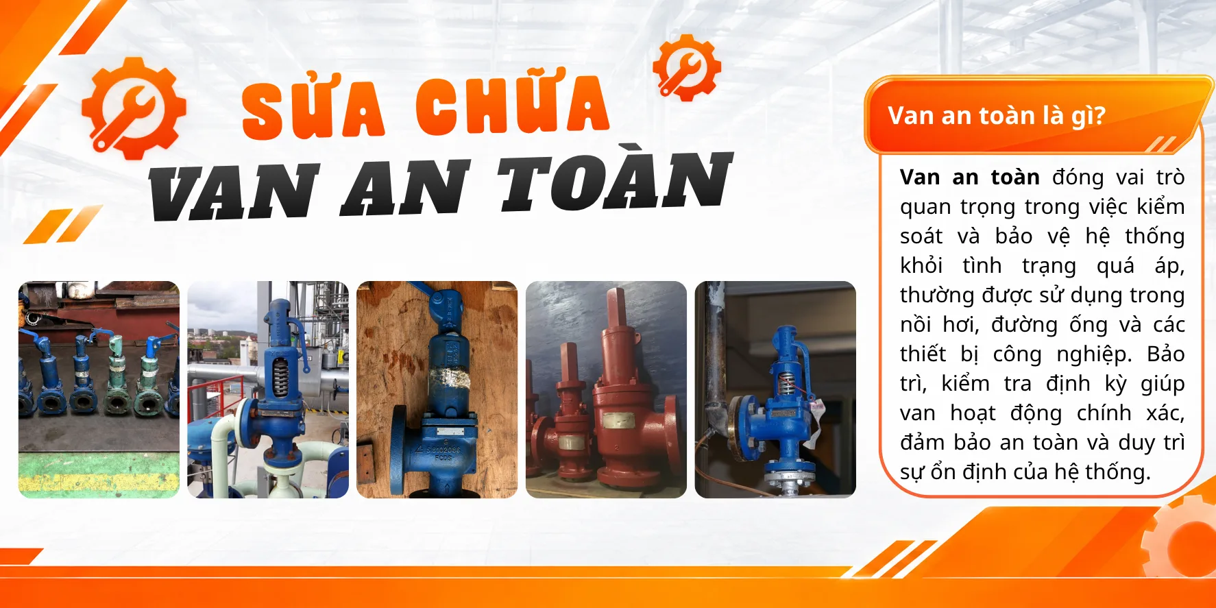 Sửa chữa van an to&agrave;n