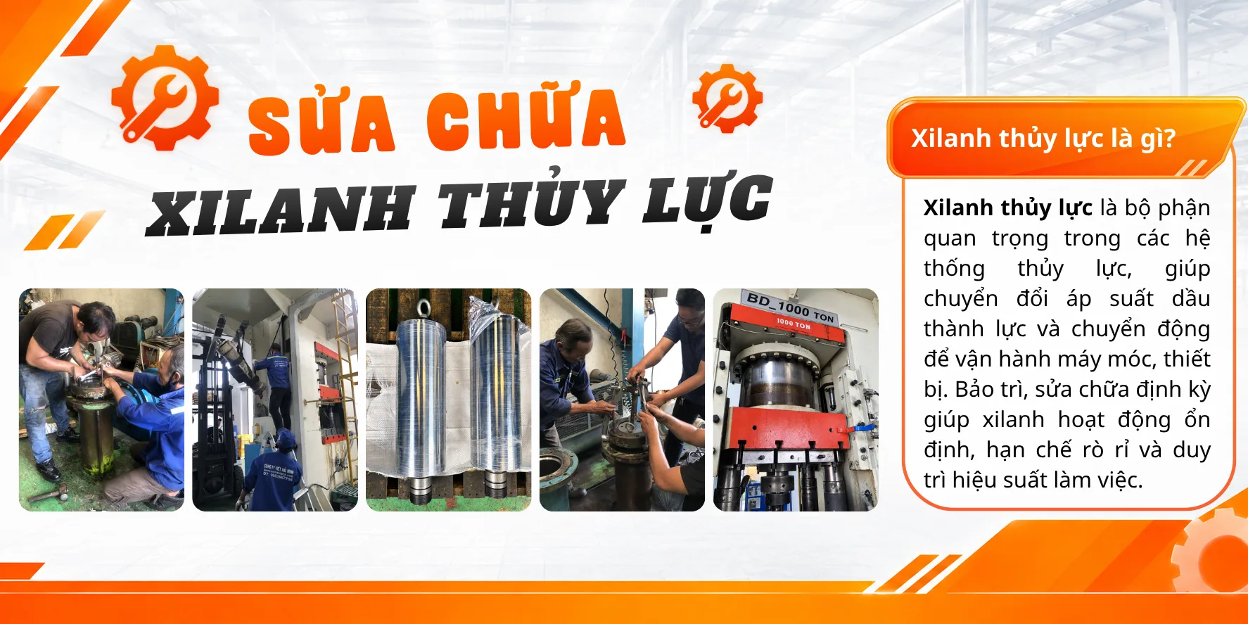 Sửa chữa xilanh thủy lực
