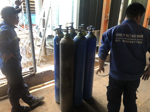 test ap dan bay hoi condenser NH3