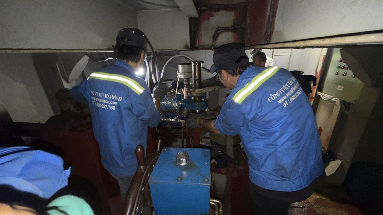 Sửa chữa bảo dưỡng định kỳ máy lái thủy lực tàu biển