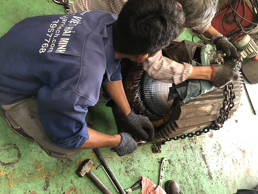 Quấn động cơ quạt hút bụi công nghiệp