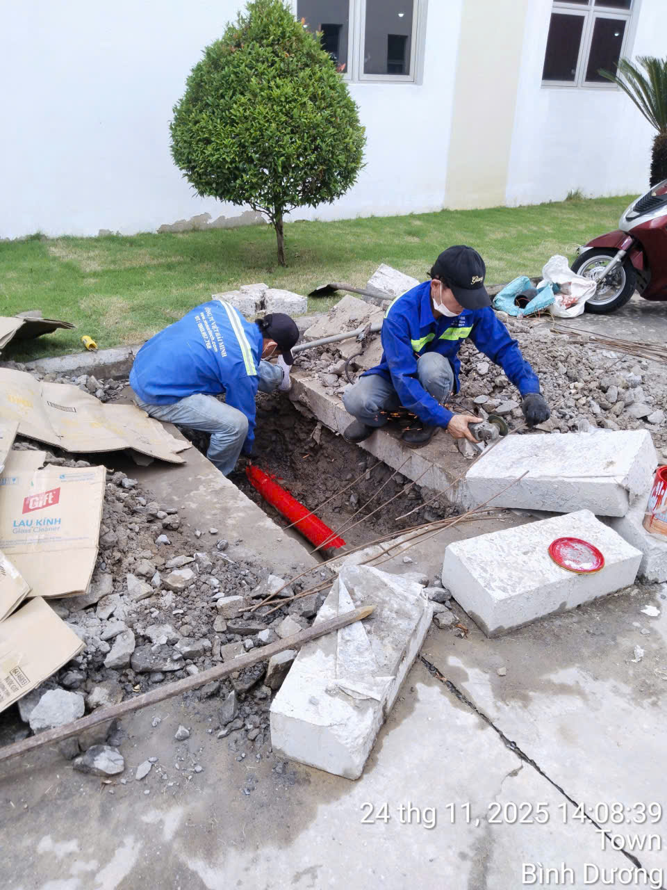 Dò tìm rò rỉ nước cứu hỏa, sinh hoạt ngầm, âm sàn và tái lập mặt bằng